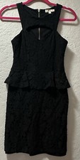 Love Fire Black Lace Dress with Keyhole Front