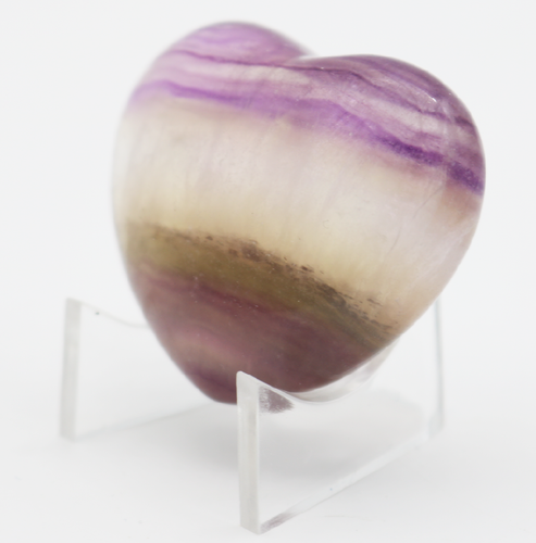 CAPTIVATING Carved AMETHYST Gemstone HEART Fluorite SCULPTURE Crystal Heal Gift - Imagen 3 de 8