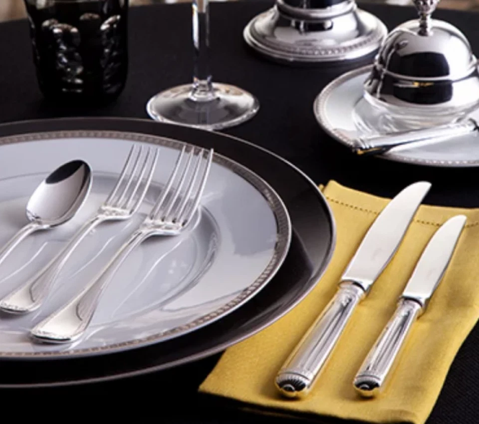 CUCHILLO DE CENA CHAPADO EN PLATA CHRISTOFLE CUBIERTOS MALMAISON 00018025 120G FRANCIA NUEVO Foto 4 de 4