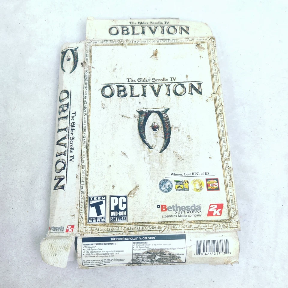 The Elder Scrolls IV Oblivion (PC Big Box, 2006) Missing Map Box Damage - Image 2 of 2