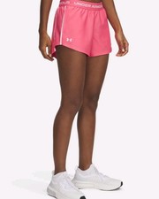 Under Armour tech play up 3" shorts with pockets Pink size S