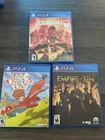 PS4 Game Lot Bundle - Sexy Brutale, Empire of Sin, Little Dragons Cafe