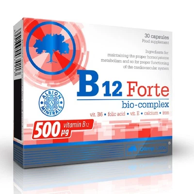 OLIMP VITAMIN B12 FORTE - 30-120 Kapseln - B12 Vitamin natürliche Energie Kraft - Bild 1 von 4
