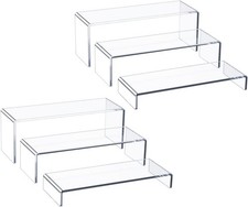 HIIMIEI Acrylic Display Riser, 6 Pcs 12" Large 12 apos; apos; - 6PCS, Clear