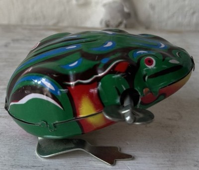Vintage Blech-Spielzeug Blechspielzeug FROSCH inklusive Schlüssel zum Aufziehen