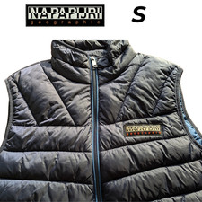 Napapijri Puffer Vest Gilet S Navy Thermo-Fibre Zip Bodywarmer