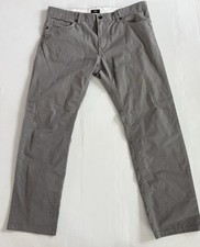Hugo Boss Mens Chinos Slim Fit Stretch Gray Zip Fly Size 36x32