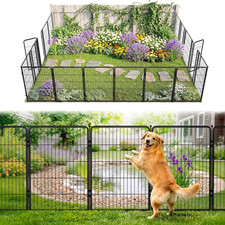 FXW No Dig Garden Fence, Outdoor for Yard, 40In H X 36.4Ft L , 16 Panels