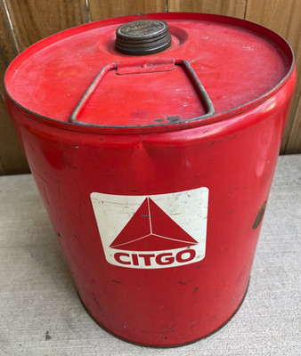 Citgo Motor Oil Vintage 5 Gallon Can Gas Oil Can Empty Collectible