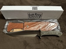 Bark River Highwayman IV Fixed Blade Knife Green Micarta Handle 4.5" Blade 154