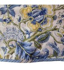 WAVERLY Imperial Dress Porcelain Buckingham Scalloped Valance Blue Floral Cotton — photo 1