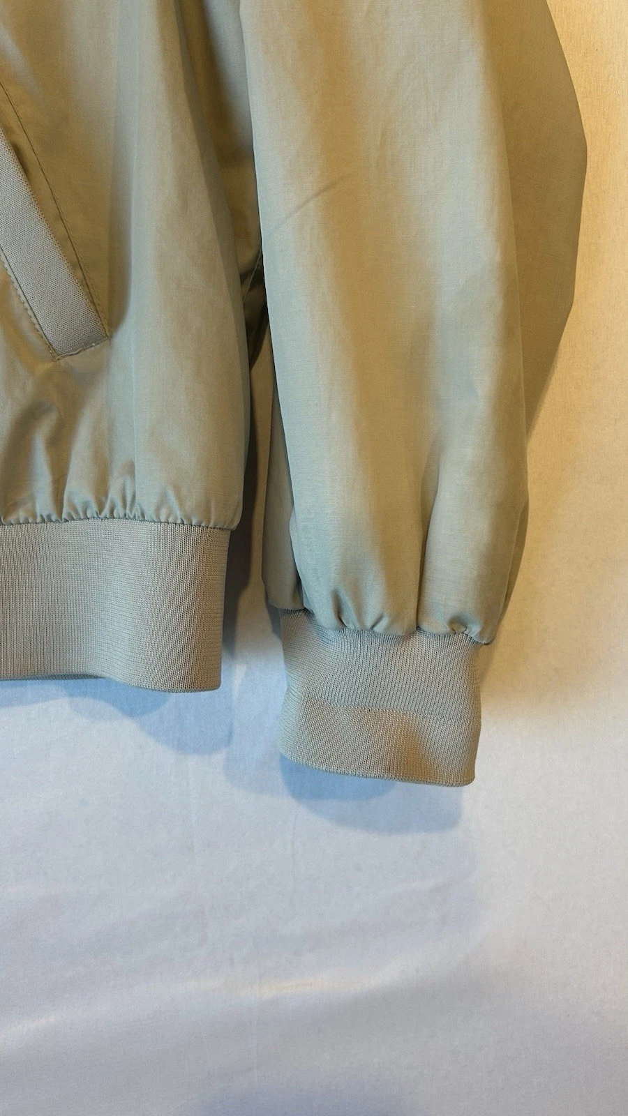 Vintage Members Only Jacket Tan Beige Mens Large Full Zip Epaulettes image 5