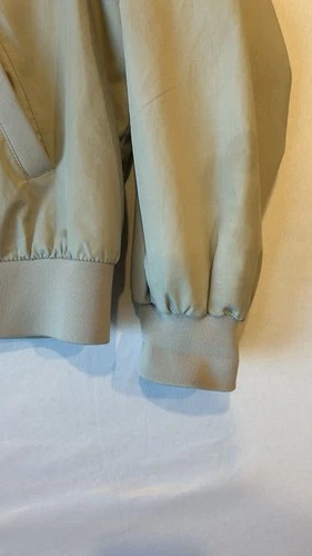 Vintage Members Only Jacket Tan Beige Mens Large Full Zip Epaulettes image 5