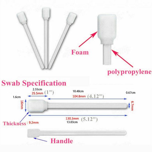 50Pack Cleaning Swabs Foam Tipped Stick For Roland Mimaki Mutoh Epson Printer F - Afbeelding 4 van 9