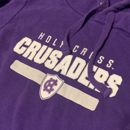 College of the Holy Cross Crusaders NCAA Fanatics Purple Womens Sweatshirt Sz Lg - Picture 2 of 4