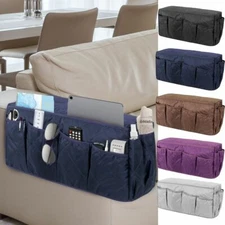 Sofa Chair Armrest Remote Control Storage Organizer Sundries Caddy Pocket Holder