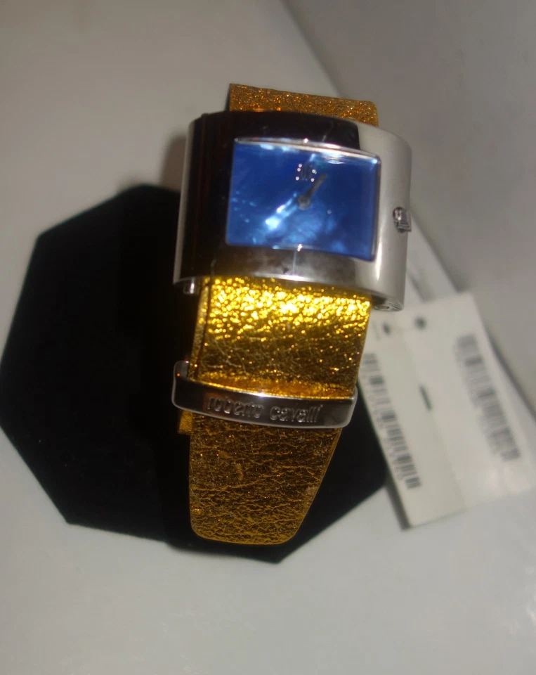 RELOJ ROBERTO CAVALLI 'MOLLA' CUERO DORADO nuevo $335 Foto 2 de 4