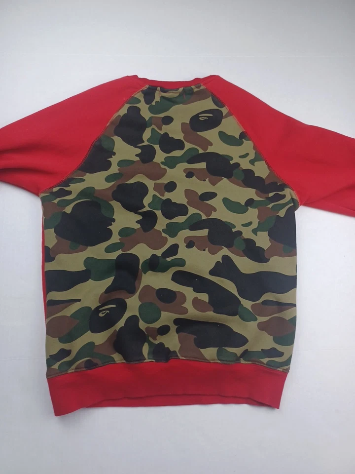 Youth Size Large A Bathing Ape Shark Crewneck Red Camo Double Sided Patch - Image 4 of 4
