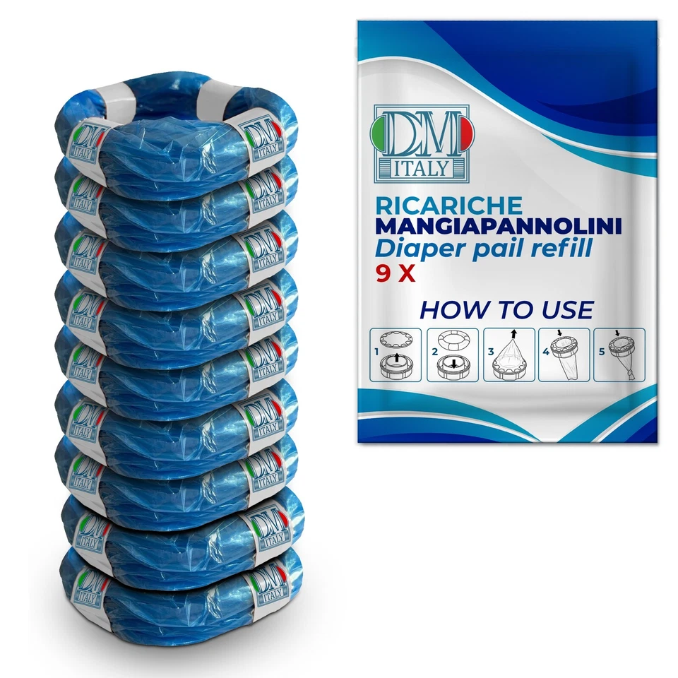 9 x ricarica mangiapannolini compatibile con Tommee Tippee e tutti i tipi - Immagine 3 di 4