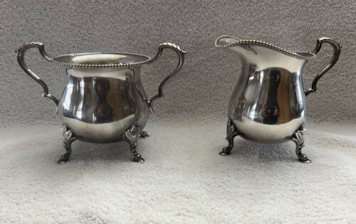 WR Silver Plate Creamer & Sugar