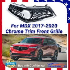 Front Bumper Sport Car Grille Chrome Trim Assembly For 2017-2020 Acura MDX