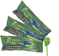 Green Gobbler Drain Unblocker PACS | Hair Clog Remover 3 pac with Glabber tool