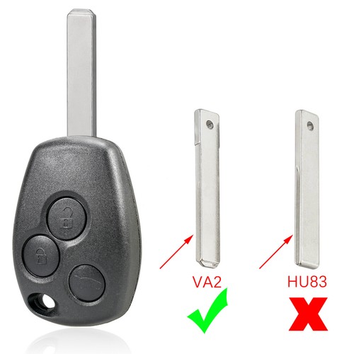 3 Button Key Fob Remote Shell Case For Renault Trafic Vauxhall Vivaro Nissan VA2 - Picture 2 of 9