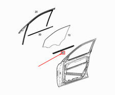 MERCEDES-BENZ GLE Coupé C292 Türdichtung vorne rechts A2927250400 MERCEDES-BENZ GLE Coupé C292 Türdichtung vorne rechts A2927250400