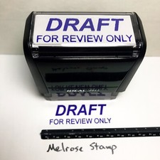 Draft For Review Only Rubber Stamp Purple Ink Self Inking Ideal 4913