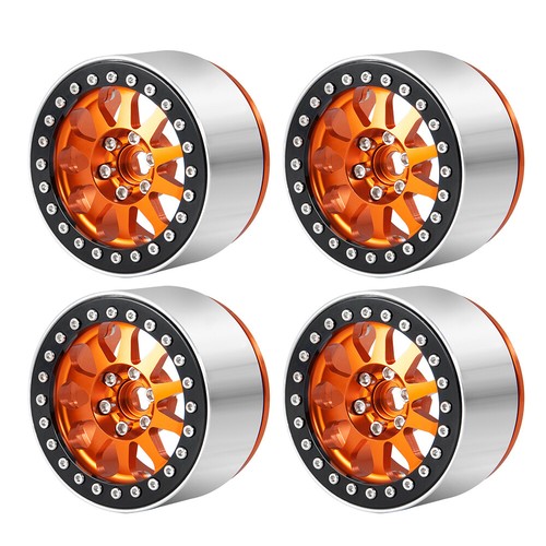 FLYXM 4PCS For RC 1:10 Axial Wraith RR10 2.2" Metal Beadlock Wheel Rims 35mm - Picture 2 of 15