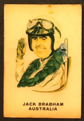 Scarce 1969 Twisties - International Sports Trading Card No 5/22 Jack Brabham - Picture 1 of 2