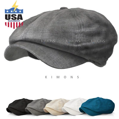 Cabbie Newsboy Gatsby Cap Mens Ivy Hat Golf Driving Summer Sun Flat