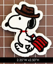 Peanuts Snoopy: Traveling Snoopy Embroidered Iron on Patch