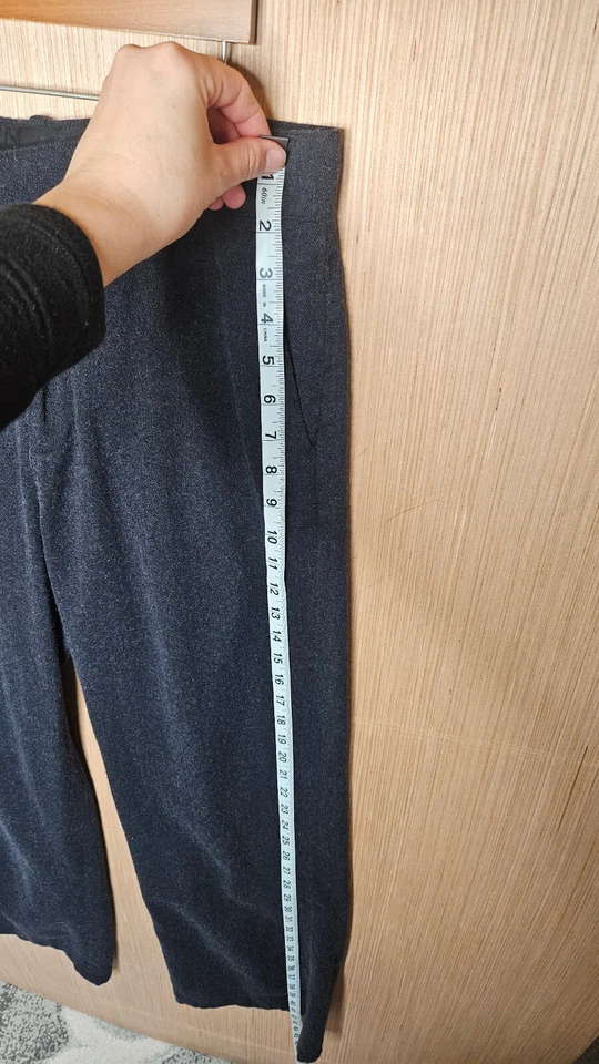 Pantalones chinos VINCE para mujer 8 lana gris pierna recta profesional trabajo vestido pantalones Foto 2 de 4