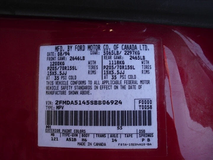 Engine ECM Electronic Control Module 6-232 3.8L Federal Fits 95 WINDSTAR 400823 Foto 2 de 4