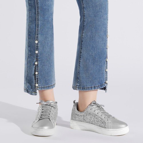 HEEZ Women Glitter Platform Sneaker Non-Slip Comfort Tennis Walking Casual Shoes - Picture 9 of 65