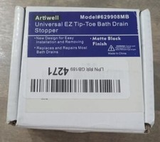 UNIVERSAL EZ TIP-TOE BATH DRAIN MATTE BLACK