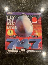 SEALED 747 Jumbo Jet For Microsoft Flight Simulator PC, 1997 Big Box