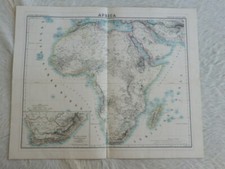 AFRYKA i kolonia Cap - Karta staloryt - Kiepert's New Handatals No 33