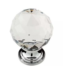 LIBERTY Faceted Crystal 1-3/16 in. 30 mm DRAWER KNOBS PULLS CABINET