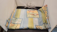 Shower Curtain-"Summer Foreign Beaches"/Lovely/Ready to Hang with Hooks/Ex Cond