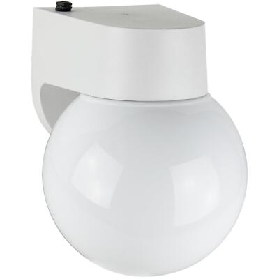 Sunlite Energy Saving Globe Style Outdoor Outdoor Fixture White FinishWhite Lens