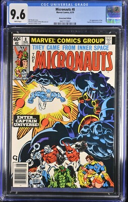 MICRONAUTS #8 CGC 9.6 NEWSSTAND 1979 1ST CAPTAIN UNIVERSE PERSONA White Pages