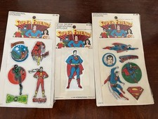 DC Comics Super Friends Dimensional Puffy Stickers 1973 In Original Shrink Wrap