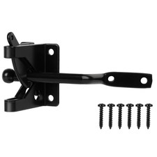 Self-Locking Gate Latch,Automatic Gravity Lever Latch for Wooden Fence Post Moun