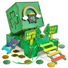 Asekonc St Patrick's Day Leprechaun Trap Kit for DIY St. Patrick's Day Wood C...