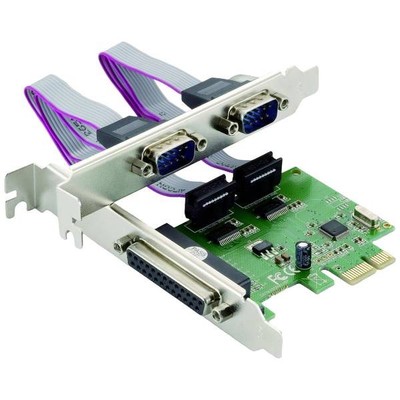 Conceptronic SPC01G 1+2-Port PCI Express Serial/Parallel Plug-in Card,