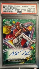 2023 Topps Cosmic Chrome Mackenzie Gore Green Space Dust Auto /75 PSA GM10