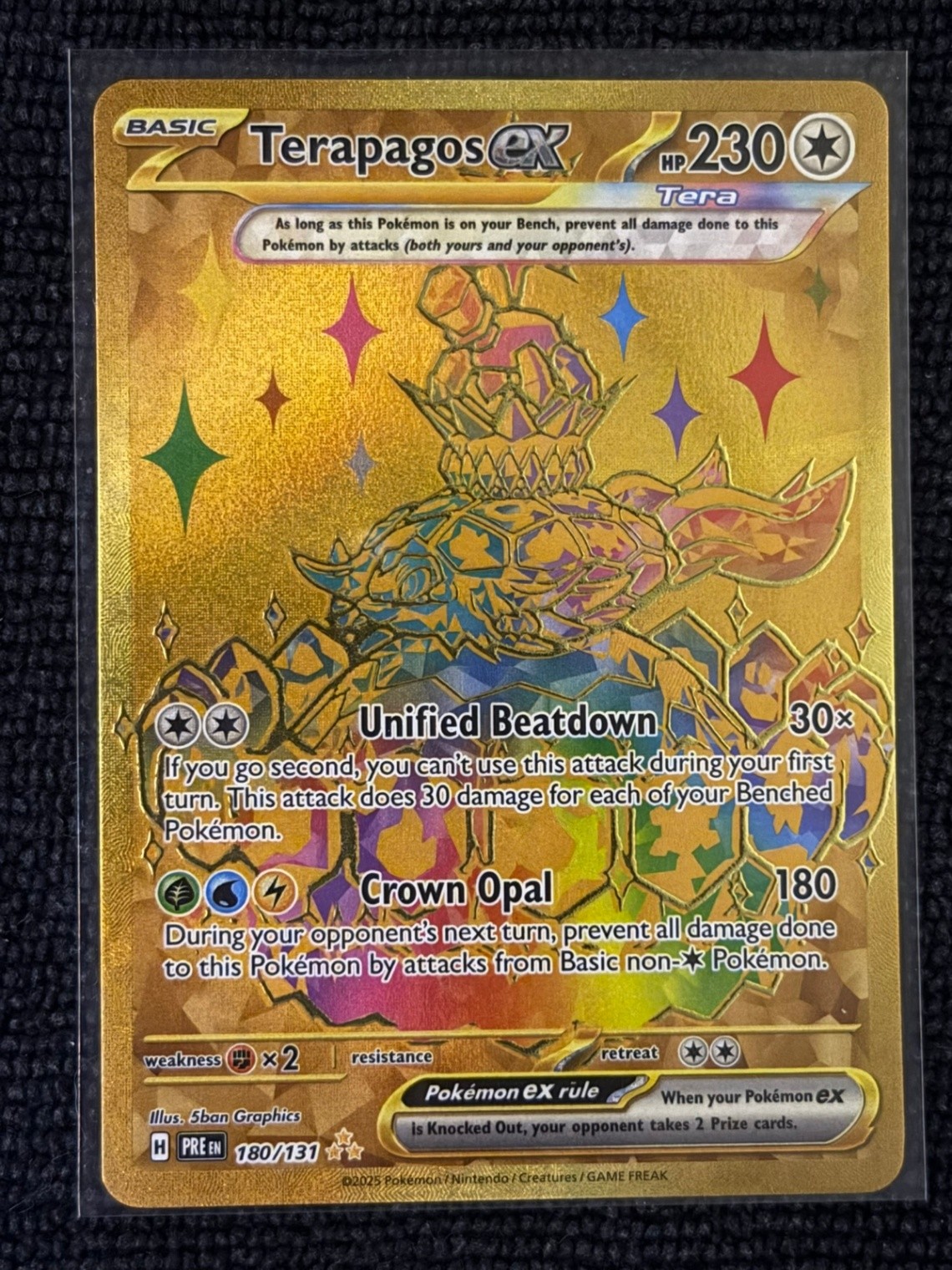 Terapagos ex - 180/131 NM Hyper Rare (EN) - Pokemon TCG SV: Prismatic Evolutions