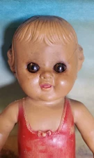 TOD L DEE  THE SUN RUBBER COMPANY 12" DOLL IN RED 1 PEICE OUTFIT